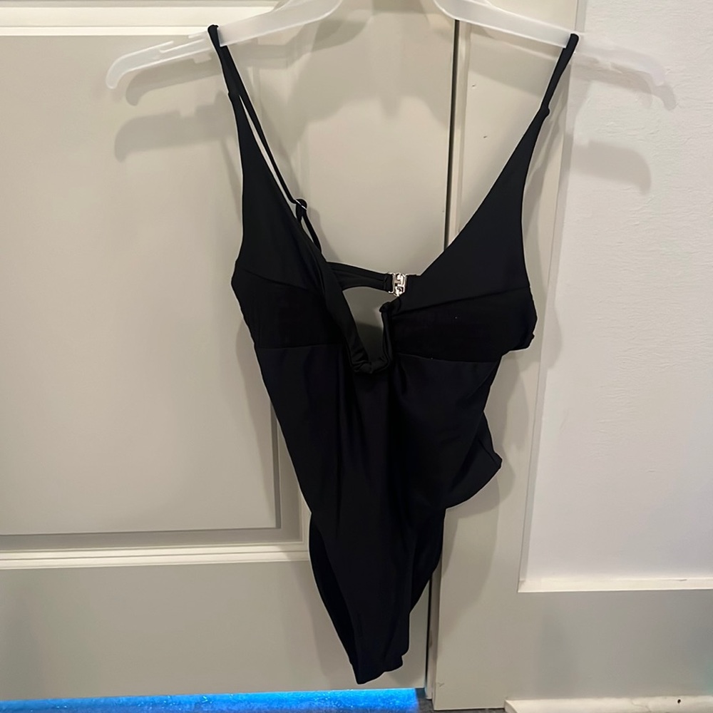 Black one piece swim
